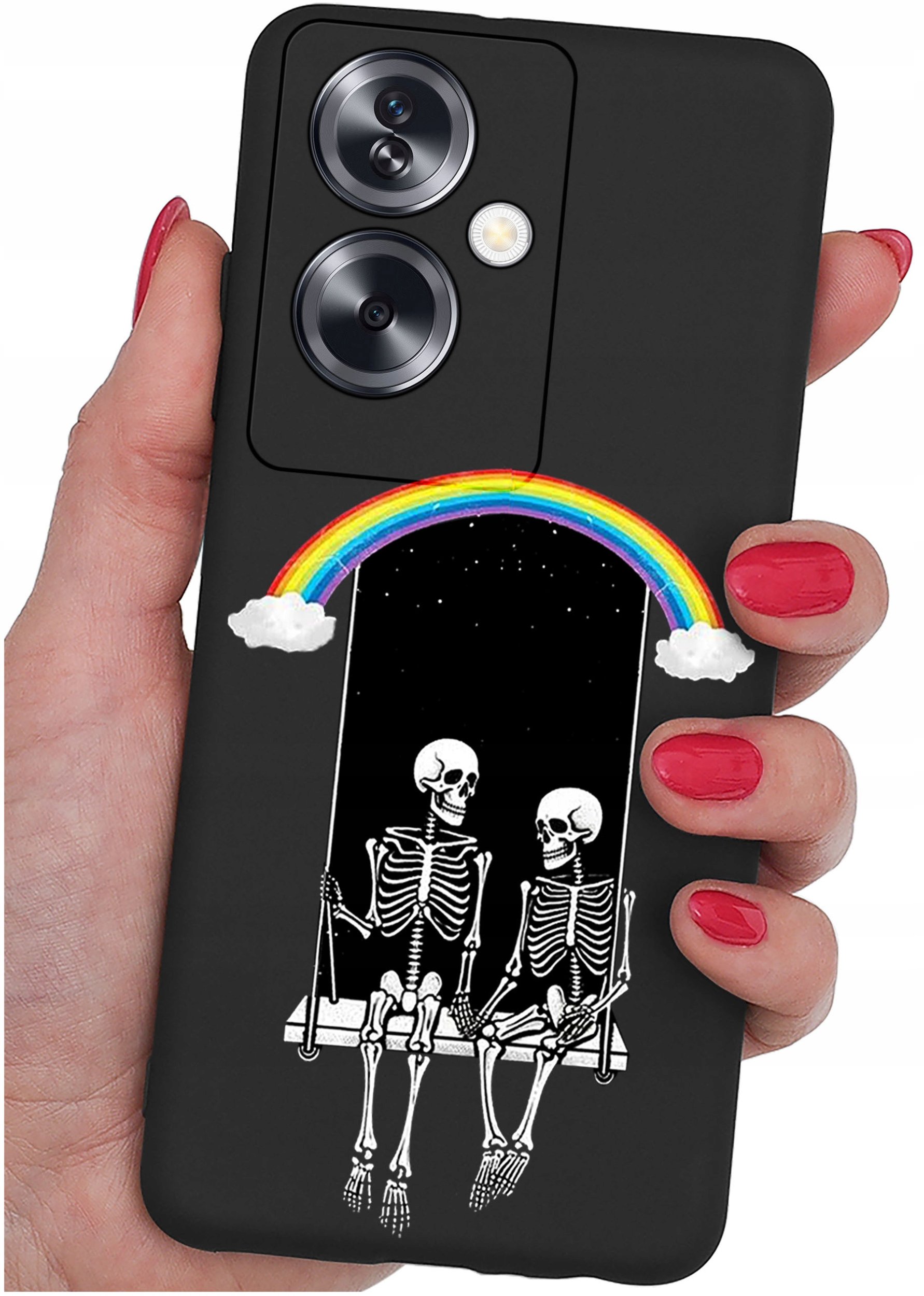 ETUI do Oppo A79 5G WZORY |SILIKONOWE MATT CASE + SZKŁO ochronne 9H