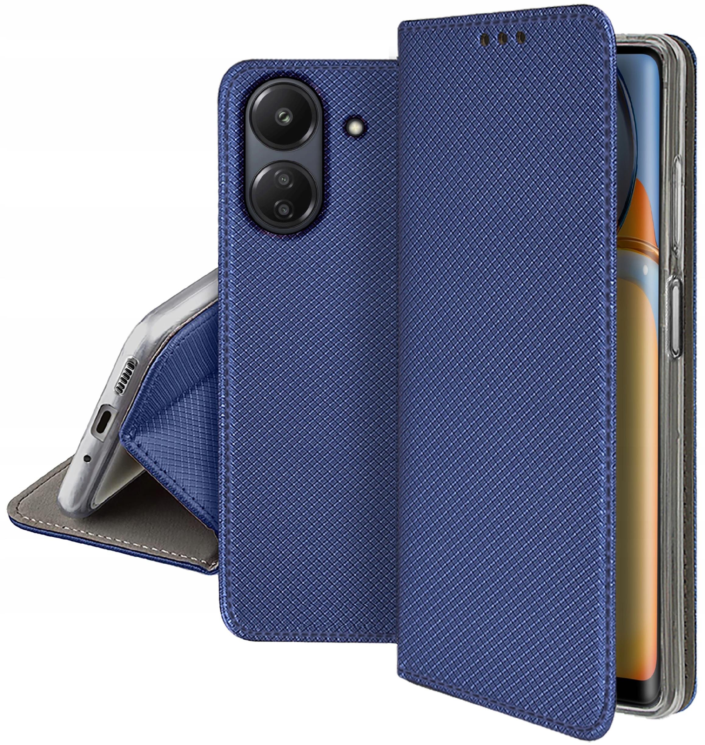 Etui do Xiaomi Redmi 13C | Poco C65 SMART MAGNET CASE PORTFEL + SZKŁO 9H