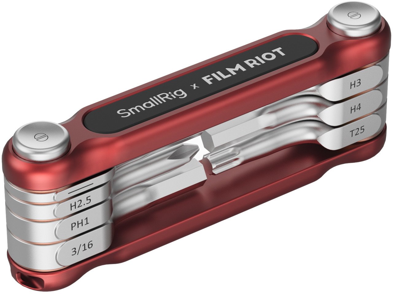 Smallrig 4811 Składany zestaw kluczy multitool 7-w-1, czerwony
