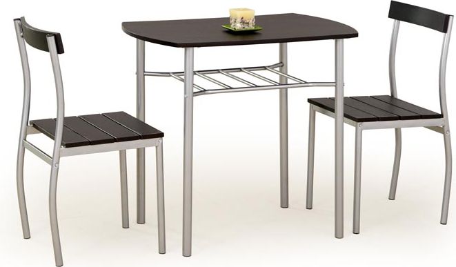 Halmar LANCE zestaw stół + 2 krzesła wenge