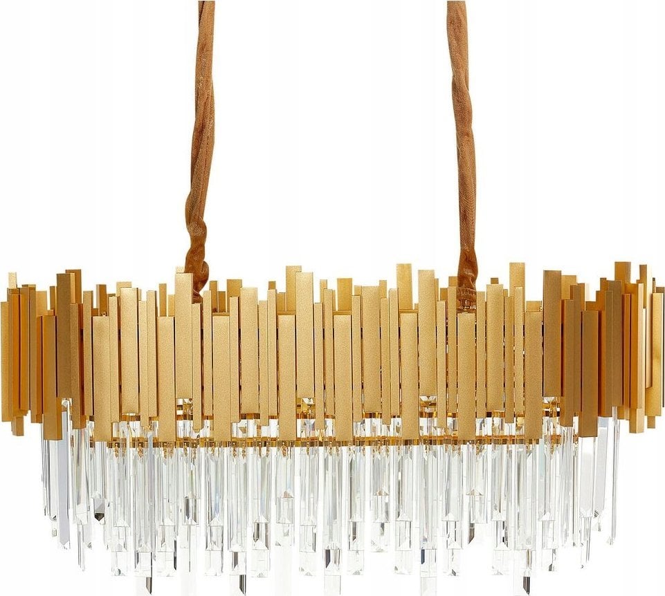 Lampa wisząca Beliani Żyrandol metalowy złoty GARCIA