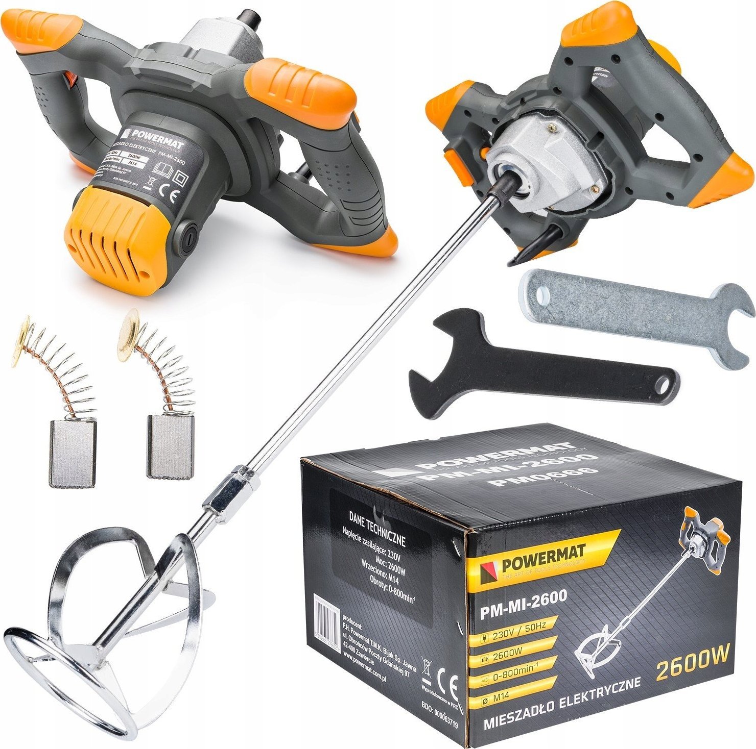 Mieszarka Powermat Mieszadło ELEKTRYCZNE do Zapraw Kleju Farb 2600W