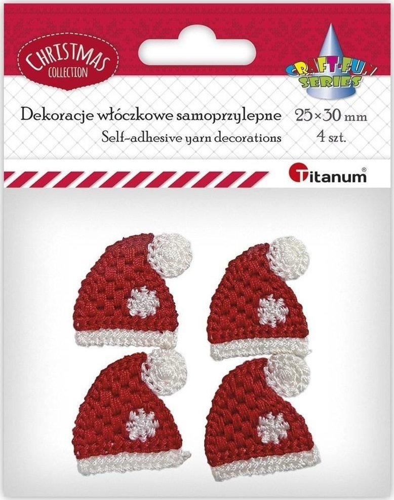 Dekoracje włóczkowe samoprzylepne 25x30mm 4szt