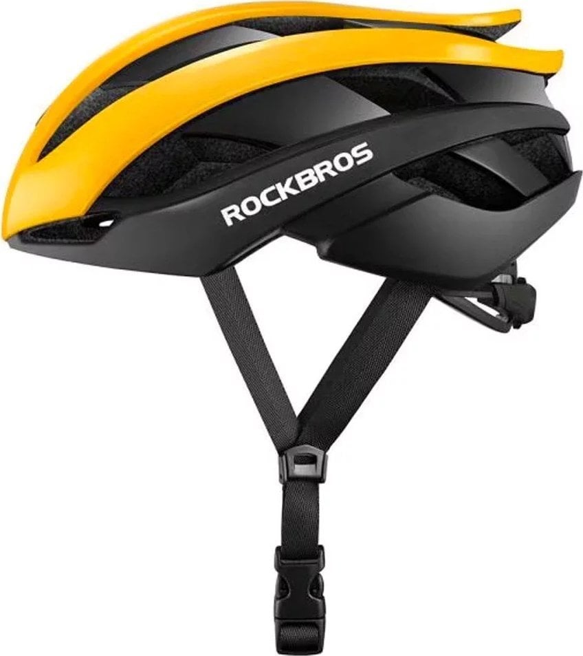 RockBros Kask rowerowy Rockbros 10110004005 rozmiar L - żółto-czarny