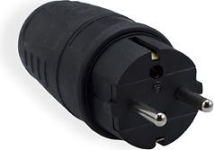 Elgotech Wtyczka gumowa z uziemieniem 16A 2P+Z 230V UNISCHUKO IP44 (WT-30G)