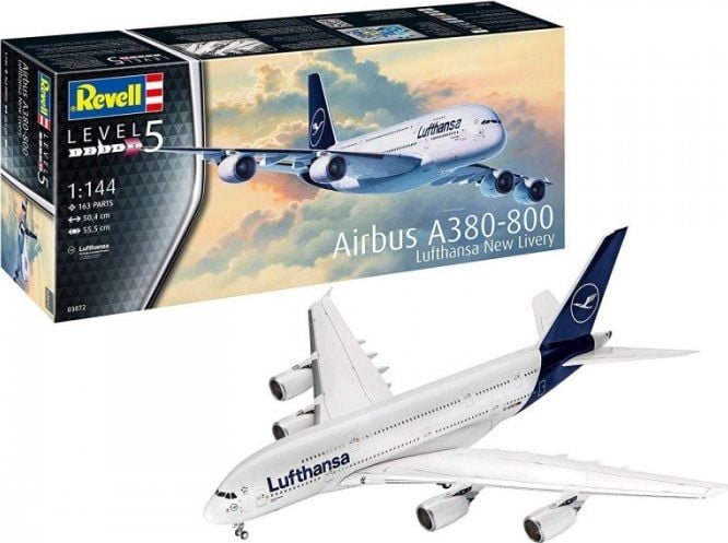 Revell Model plastikowy Airbus A380-800 Lufthansa New Livery