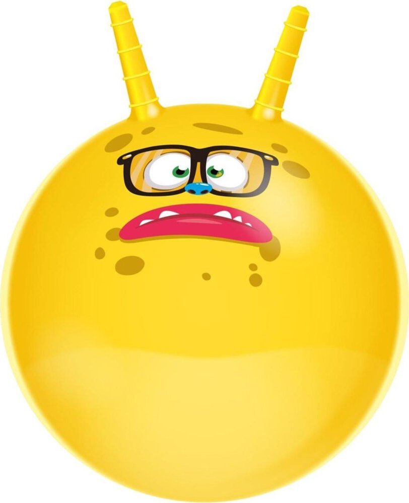 Eddy Toys PIŁKA DO SKAKANIA Z ROGAMI 45CM - ŻÓŁTY