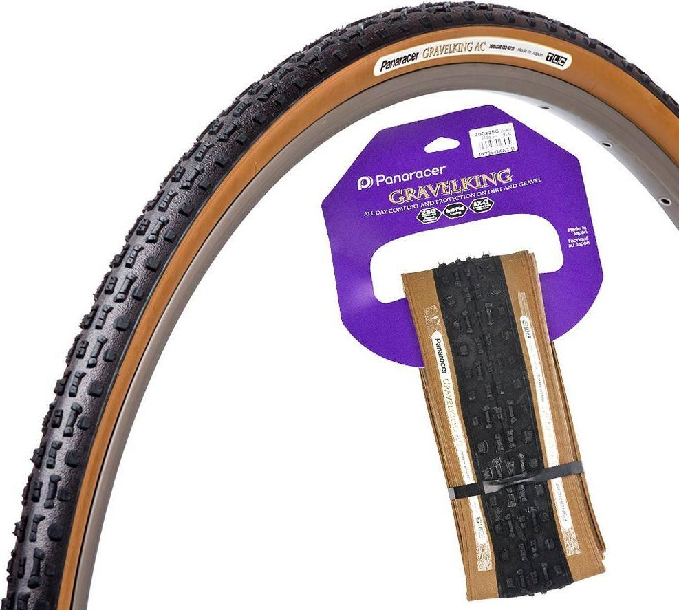 Panaracer Opona Panaracer GravelKing AC 700x35C czarno-brązowa, gravelowa, zwijana