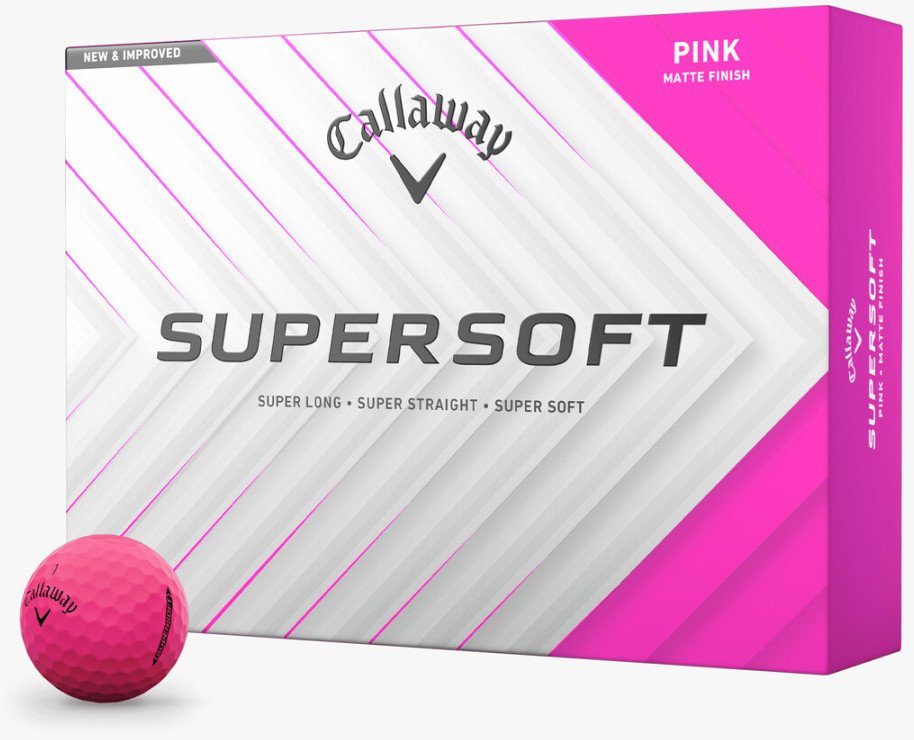 Matowe piłki golfowe CALLAWAY SUPERSOFT (różowe)