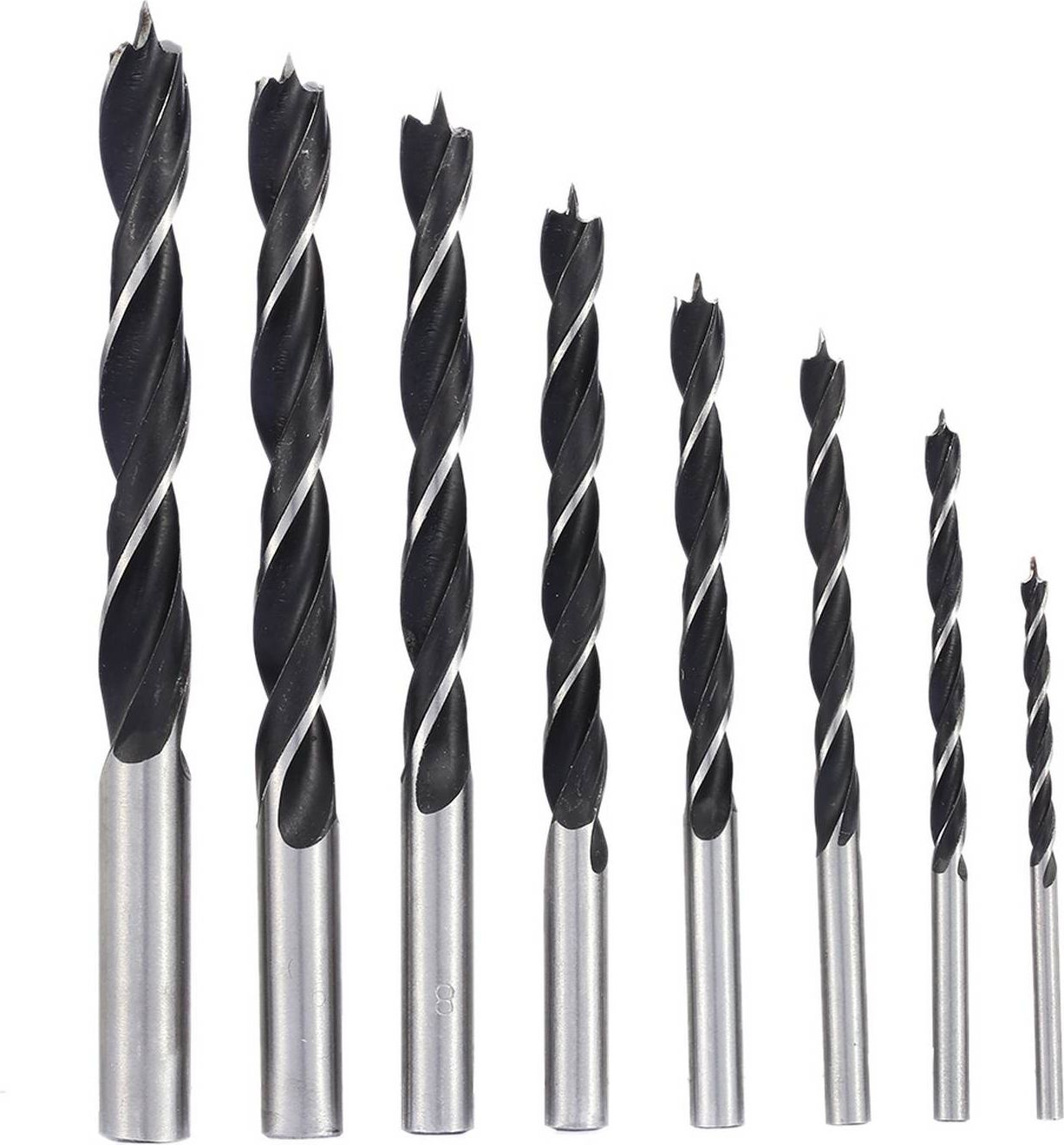 Wiertło Geko Kpl.8szt.wierteł do drewna 3-10mm(100)