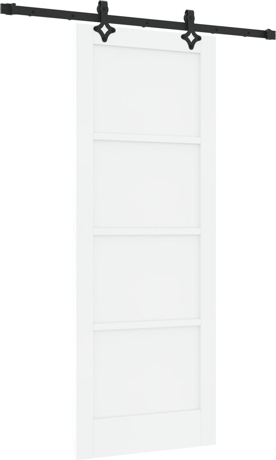 vidaXL Drzwi Przesuwne z Zestawem Akcesoriów 'ORKDAL'Białe Drewno Sosnowe