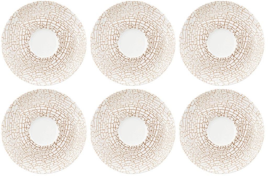 Porcelanowe spodki 16,5 cm zestaw 6 sztuk SELTMANN Krakelee z kolekcji Liberty