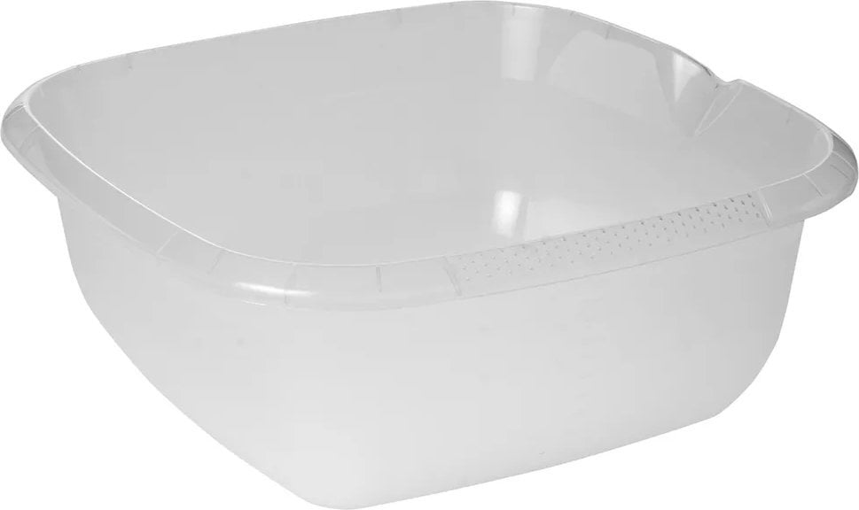 OKT Miska Kwadratowa 38x38cm 13l Z Wylewką Transparent (10557)