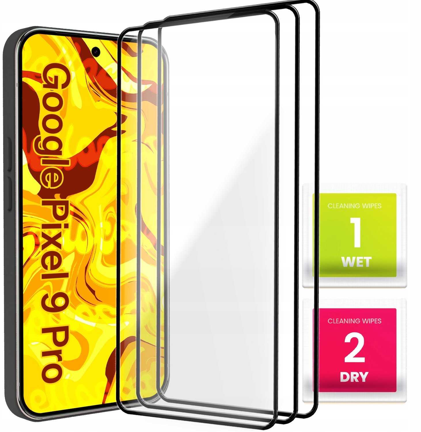3-PAK Szkło Hartowane Do Google Pixel 9 / 9 Pro / 10 / 10 Pro (Pełne, 5D)