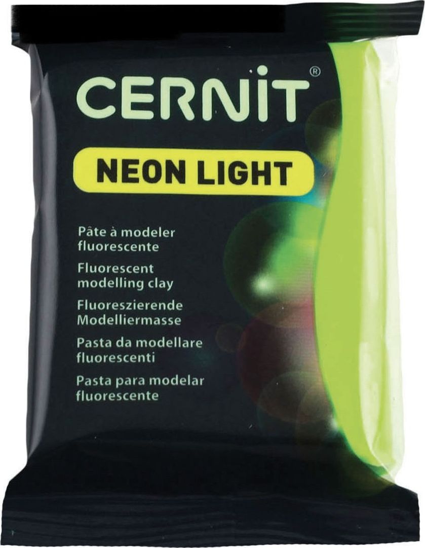 The Clay and Paint Factory Modelina Cernit Neonowo Zielona 56 g