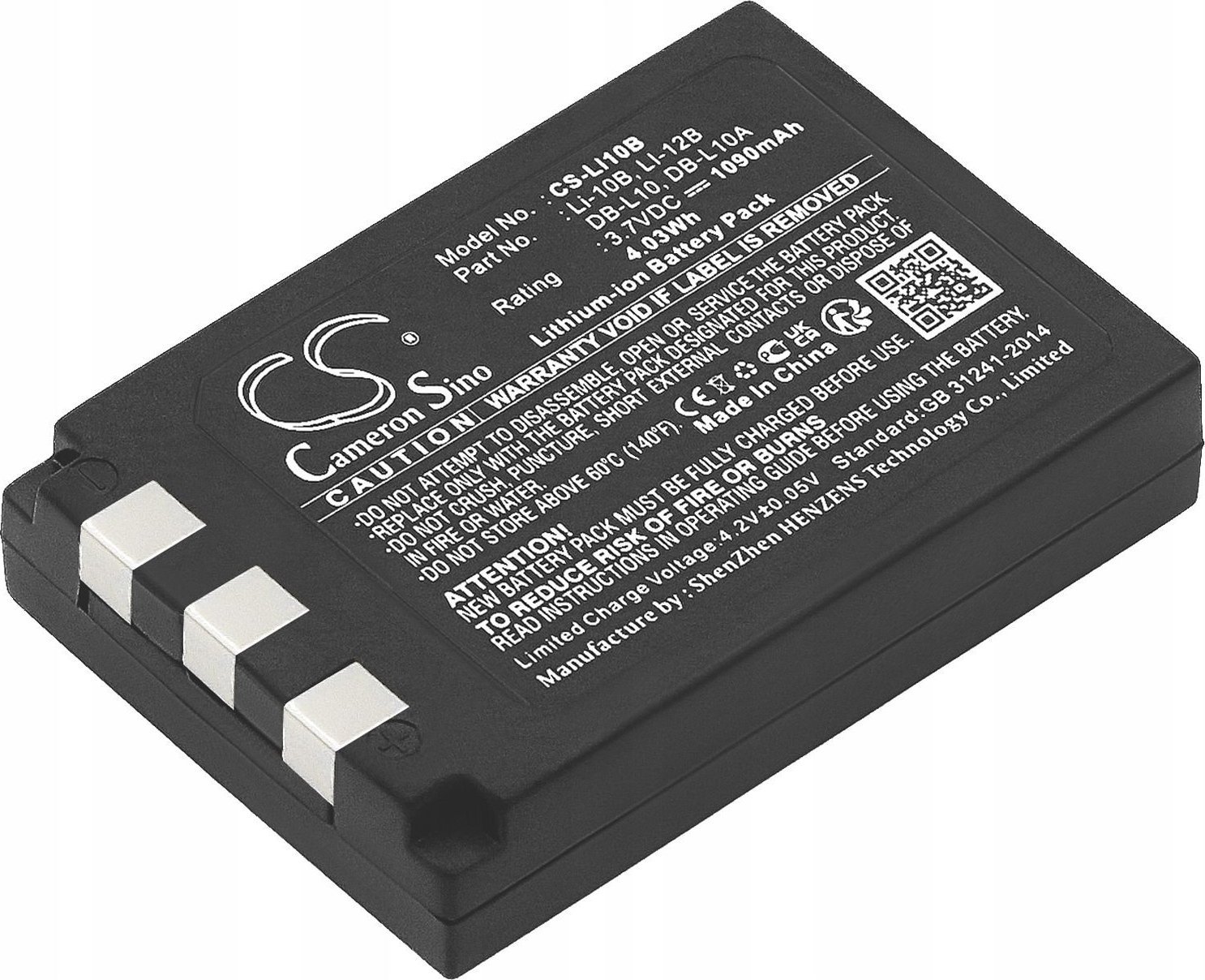 Akumulator Cameron Sino Akumulator Bateria Typu Li-10b Li-12b Do Olympus / Db-l10 Db-l10a Do Sanyo / Cs-li10b