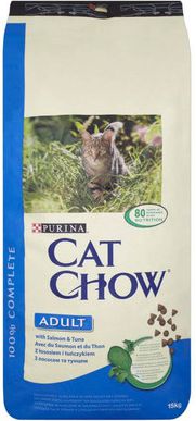 Nestle PURINA CAT CHOW 15kg TUŃCZYK ŁOSOŚ