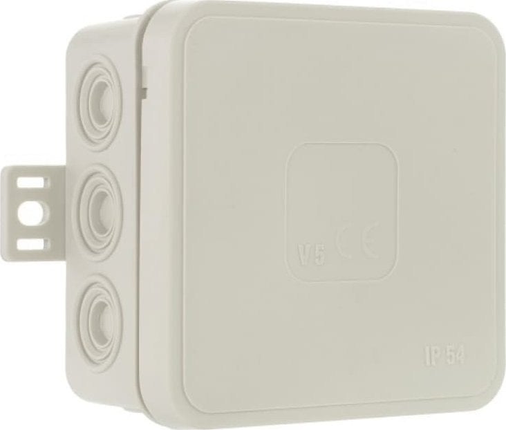 ViPlast Puszka natynkowa pusta 12 wlotów VIPLAST V6 klik SZARA IP54 85x85x41mm 036-03