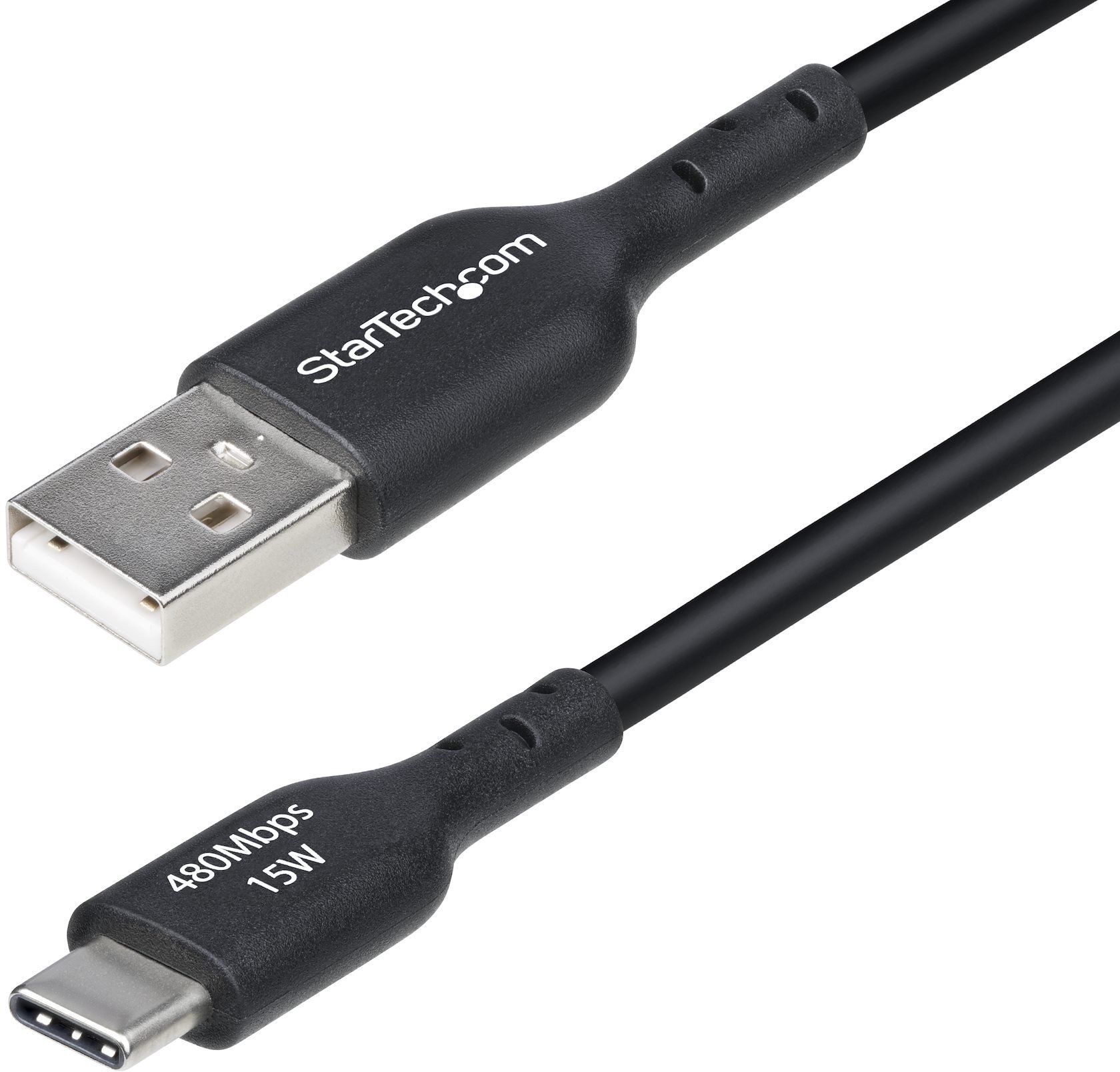 Kabel USB StarTech USB-A - USB-C 0.3 m Czarny (USB2AC30CMBK)