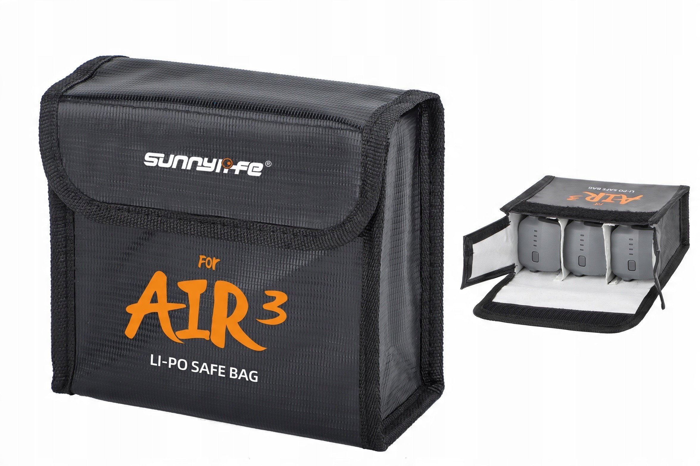 Futerał Etui Pokrowiec 3x Akumulator Bateria Ognioodporny Dji Air 3 / 3s / 3 S / A3-dc599-3