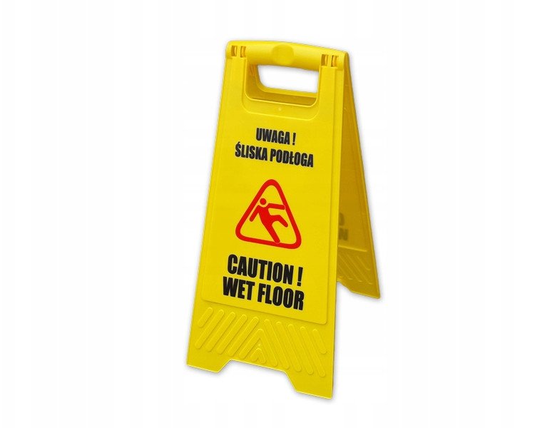 Tablica Ostrzegawcza Potykacz Uwaga Śliska Podłoga