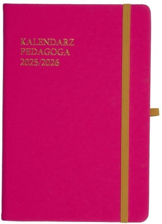 Kalendarz pedagoga 2025/26 A5 tyg. Salsa różowy