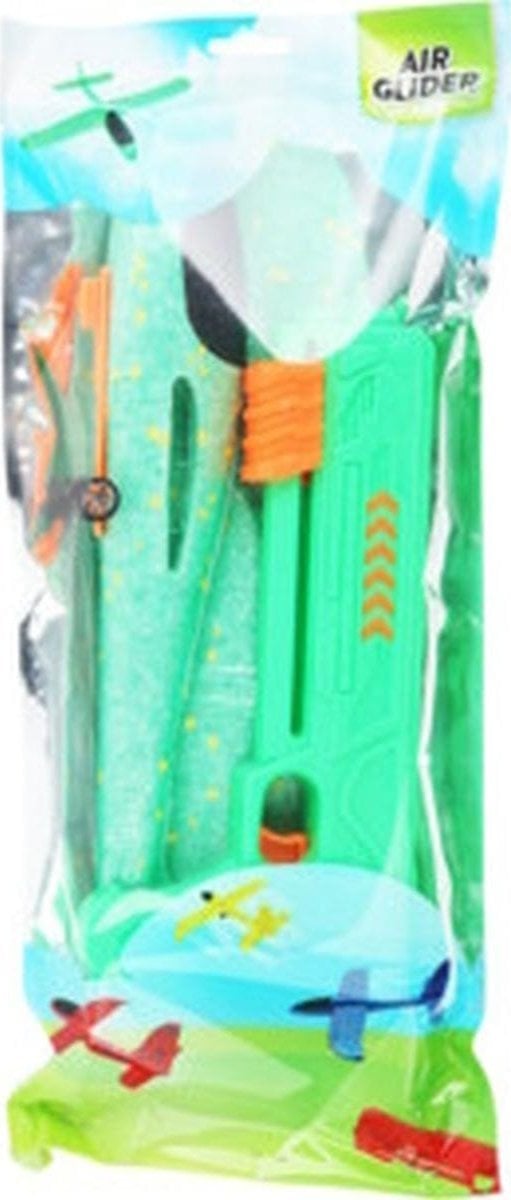 SAMOLOT STYROPIANOWY Z WYRZUTNIĄ 43CM - GREEN