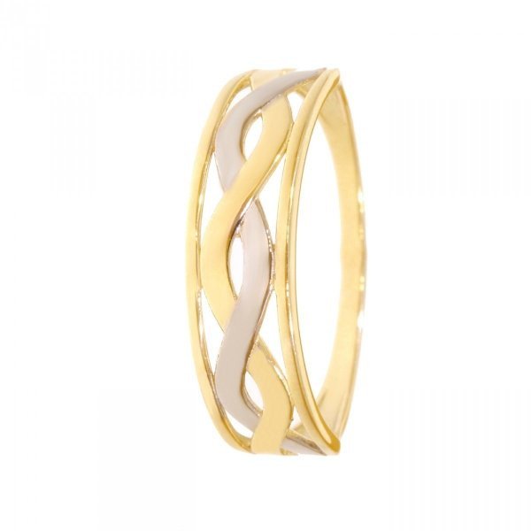 Złoty pierścionek przeplatany nieskończoność PR.00620 pr.585
