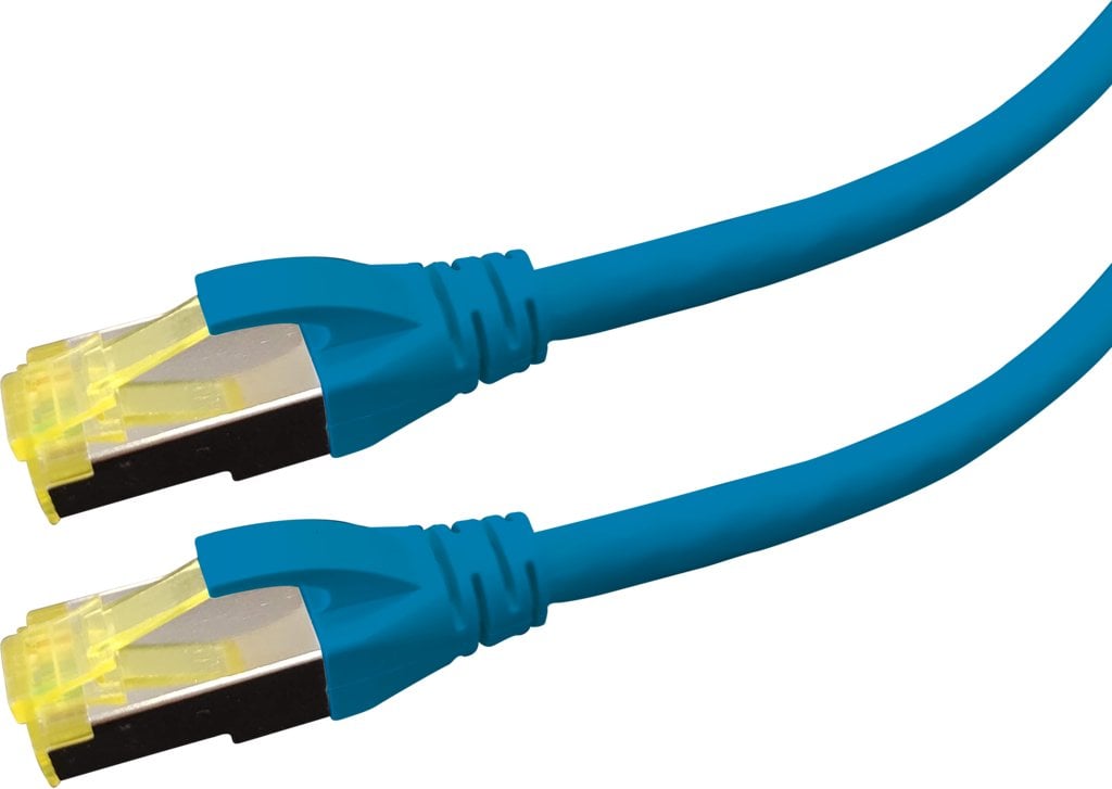 LOGON PREMIUM APR6A100B kabel sieciowy Niebieski 10 m Cat6a S/FTP (S-STP)