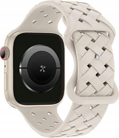 Beline Beline pasek Apple Watch Silicone Woven 38/40/41mm beżowy /starlight box