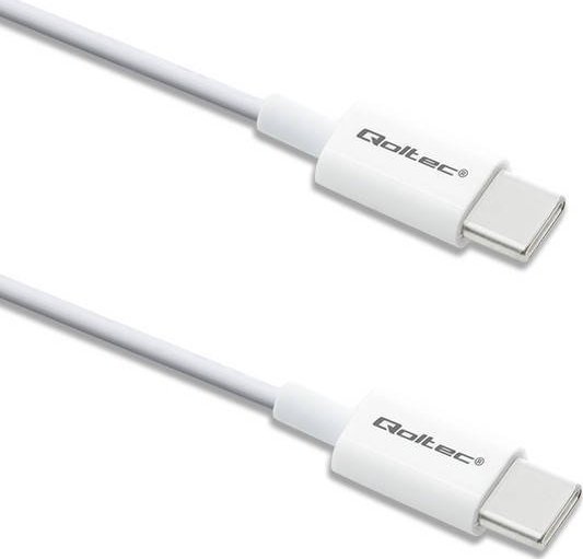 Kabel USB Qoltec USB-C - USB-C 1.5 m Biały