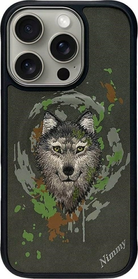 Nimmy Wolf MagSafe case for iPhone 16 Pro dark gray
