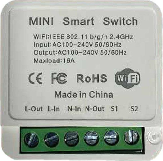 Bezprzewodowy Włącznik Switch Wi-Fi V-TAC 1x10A Dopuszkowy SMART LIFE TUYA Alexa Google Home VT-5101