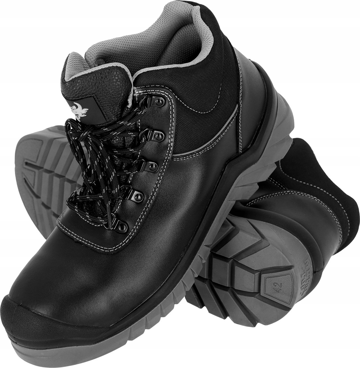 Męskie trzewiki buty bezpieczne gładka skóra bawola kompozytowy podnosek wkładka podeszwa antypoślizgowa olejoodporna antyelektrostatyczna BCBOLD-T S1