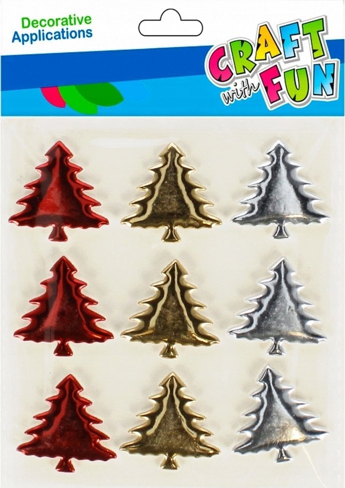 Craft with Fun OZDOBA BN NAKLEJKI MET CHOINKA MIX 9SZT CF12/288