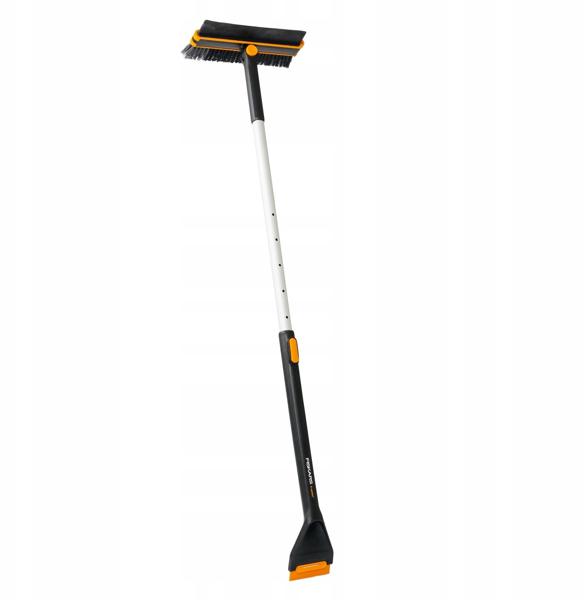 Fiskars samochodowy obrotowy szczotka do śniegu z skrobaczką, teleskopowy