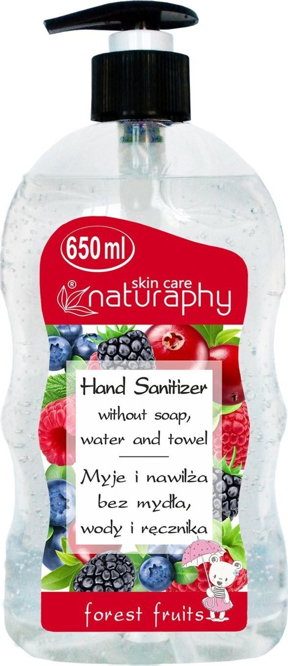 BluxCosmetics Żel antybakteryjny do rąk o zapachu owoców leśnych 650 ml