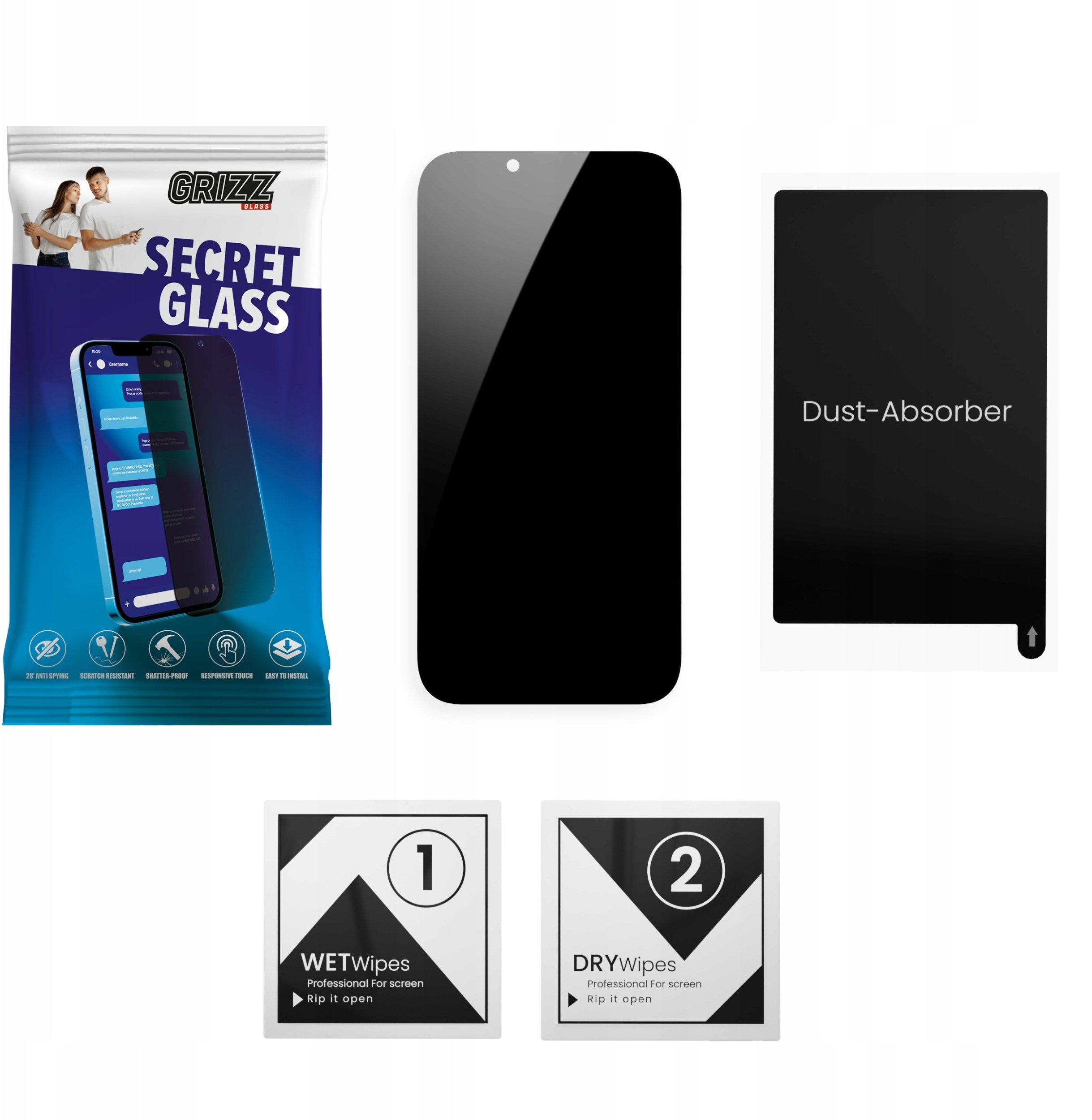 GrizzGlass Matowe szkło prywatyzujące SecretGlass do Xiaomi Redmi 15C 4G