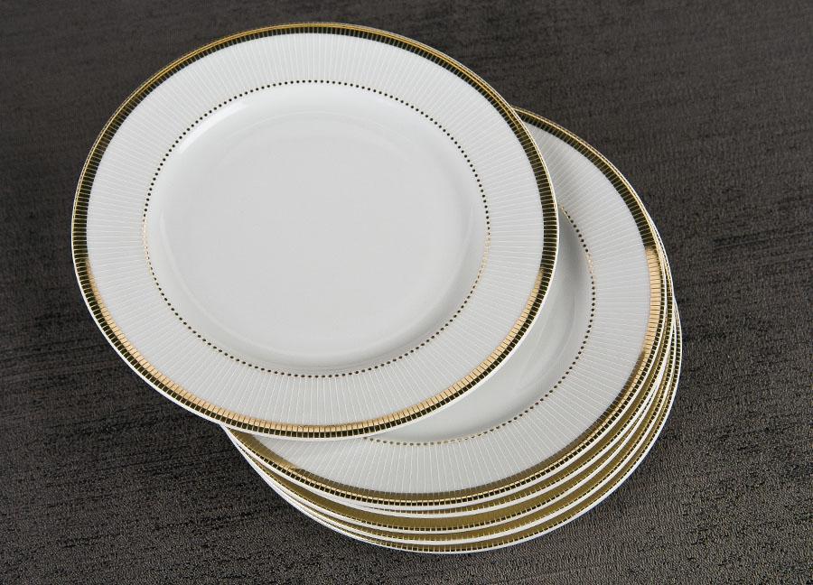 Ćmielów Kpl. 6 talerzy deserowych 17cm Marcello Gold