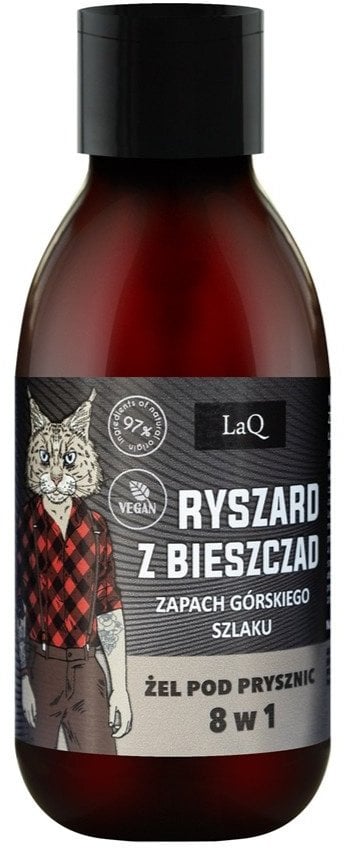 LaQ Mini żel pod prysznic 8w1 Ryszard z Bieszczad Czarny Mat 100ml