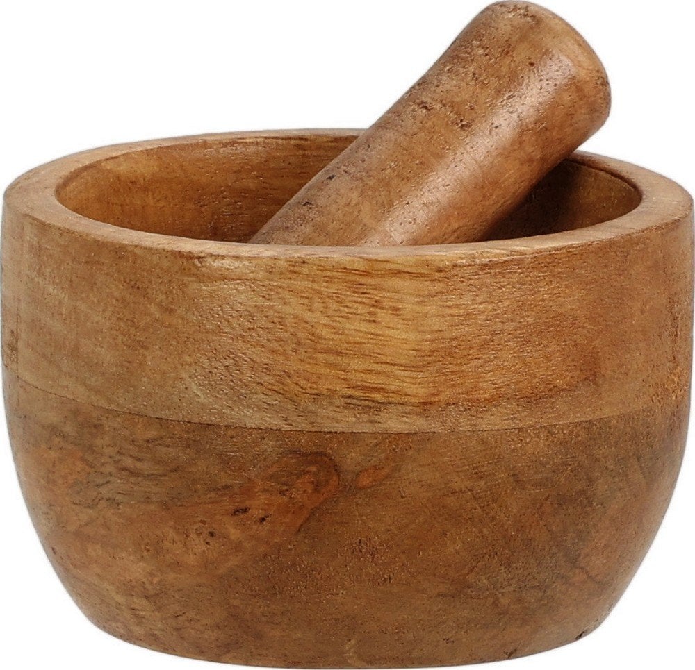 Home Styling Collection Moździerz kuchenny z drewna mango, 10 x 6 cm