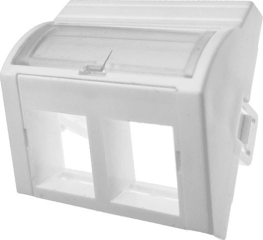 Alantec Adapter 45x45 2xRJ45 (wypukły kątowy) (OS022)