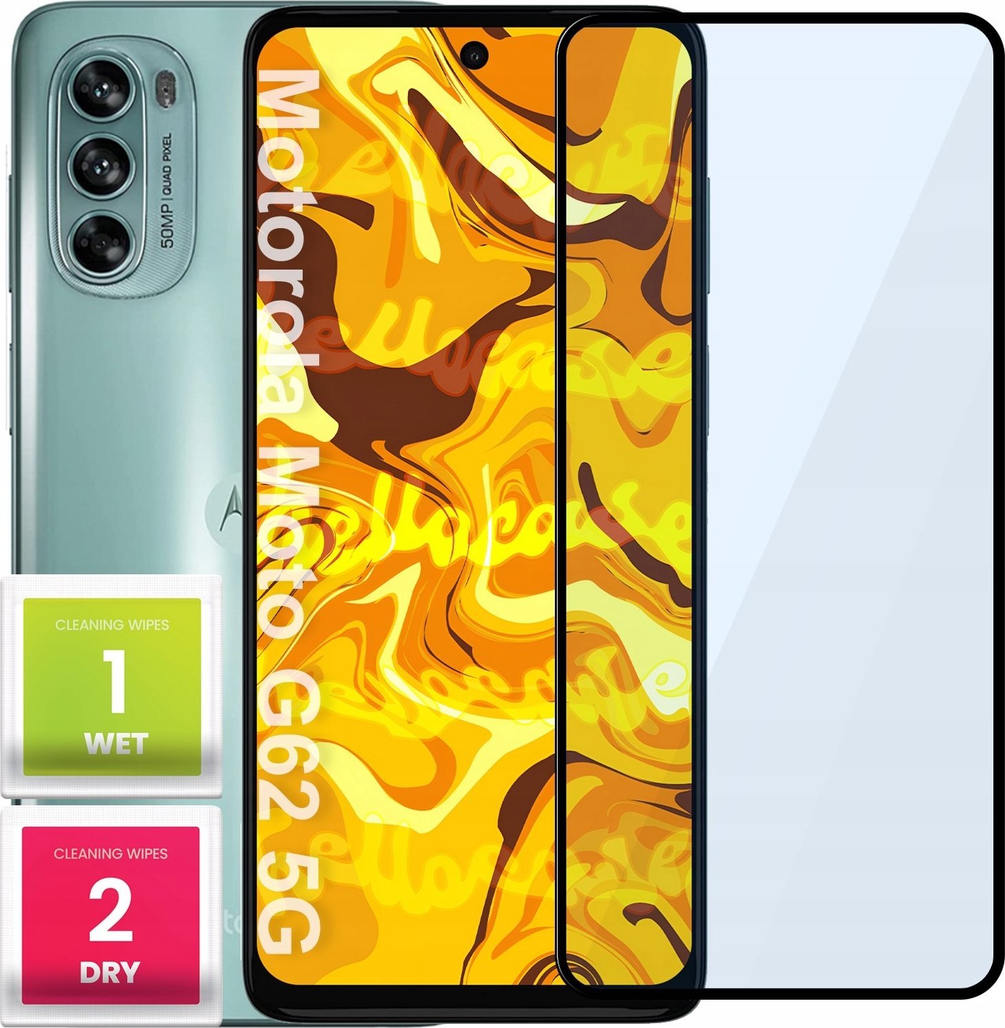 Hello Case SZKŁO HARTOWANE DO MOTOROLA MOTO G62 5G PEŁNE NA CAŁY EKRAN SZKIEŁKO SZYBKA