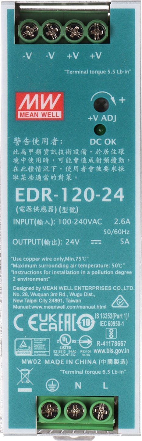 Mean Well ZASILACZ IMPULSOWY EDR-120-24 MEAN WELL