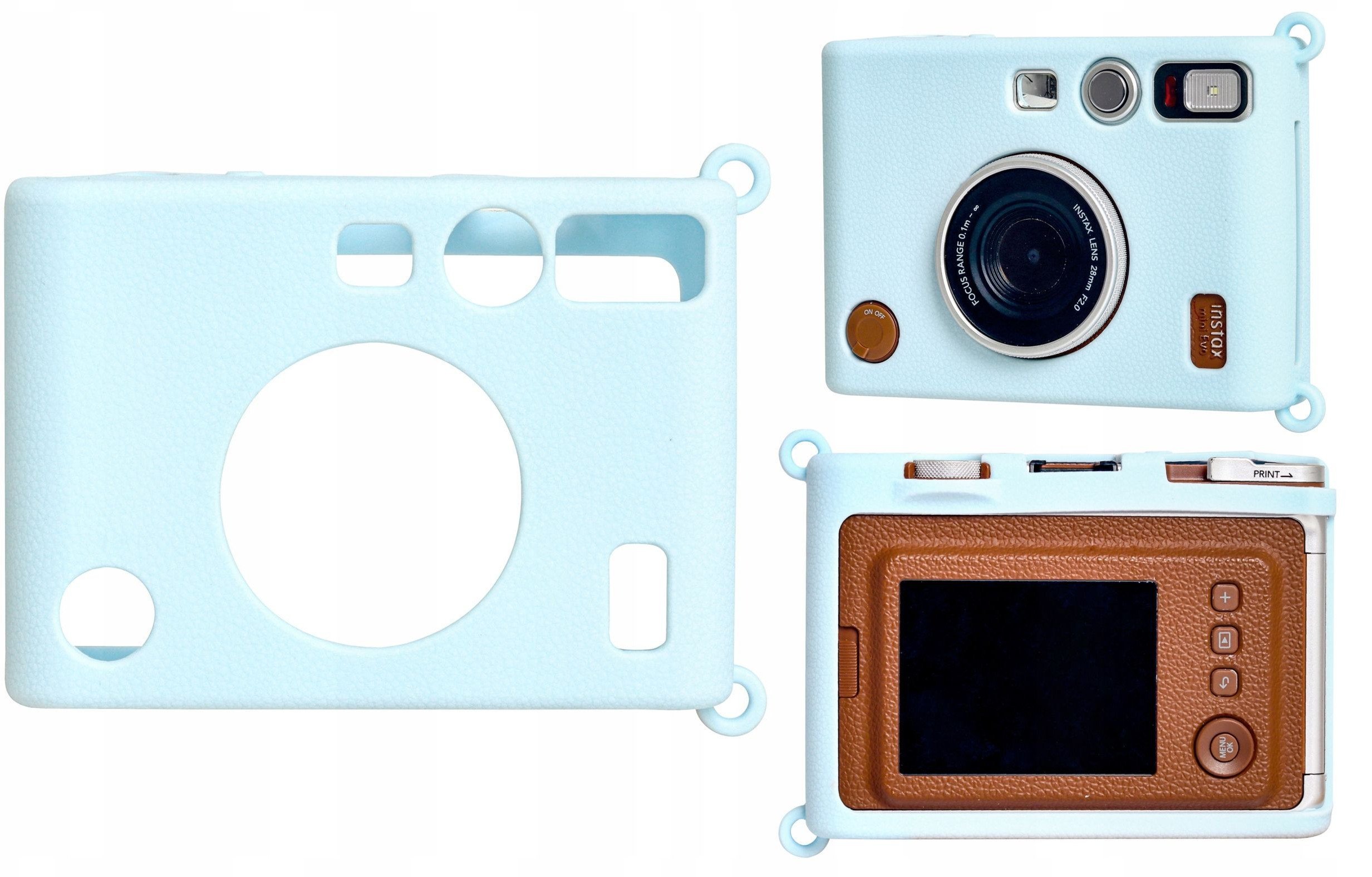 Futerał Etui Pokrowiec Case Silikon Fuji Fujifilm Instax Mini Evo / Niebieski