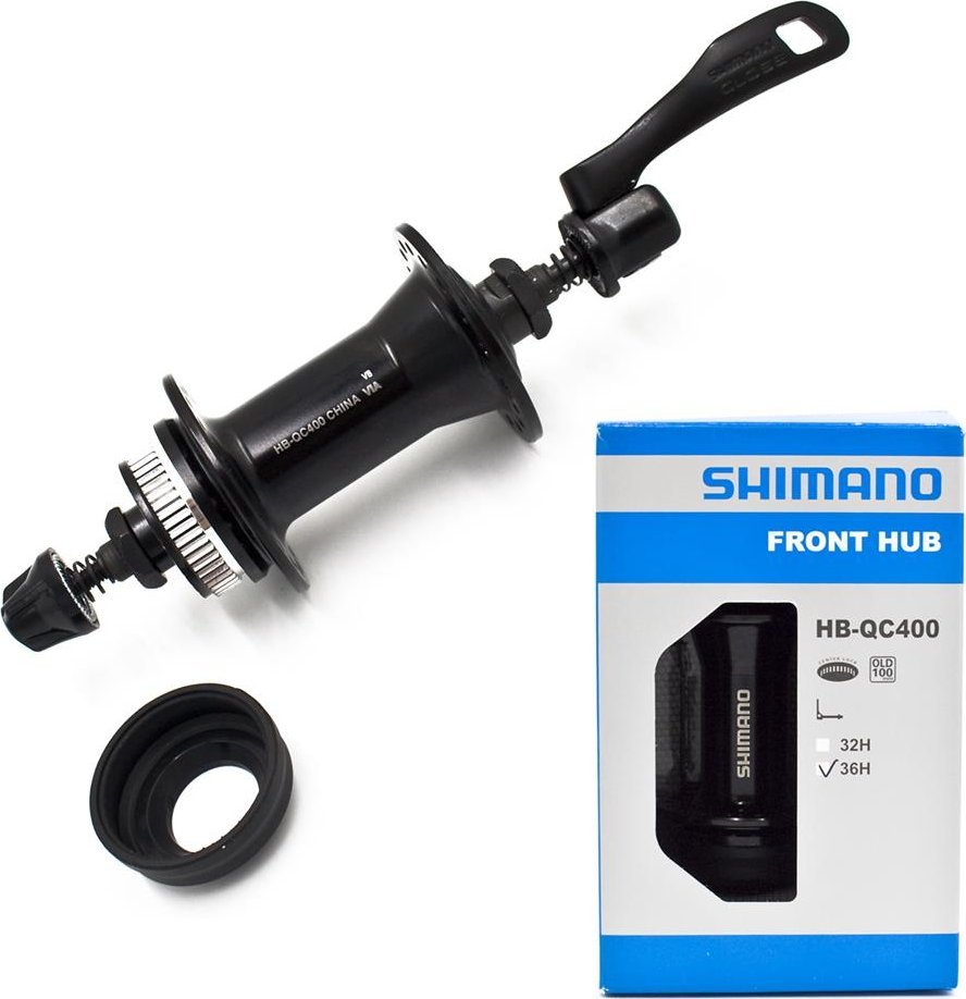 Shimano Piasta przednia Shimano Cues HB-QC400, łożyska maszynowe, 36H, 100 mm, QR, pod tarcze Center Lock