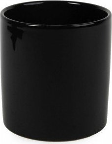 Polnix Osłonka na doniczkę ceramiczna czarna 8 cm