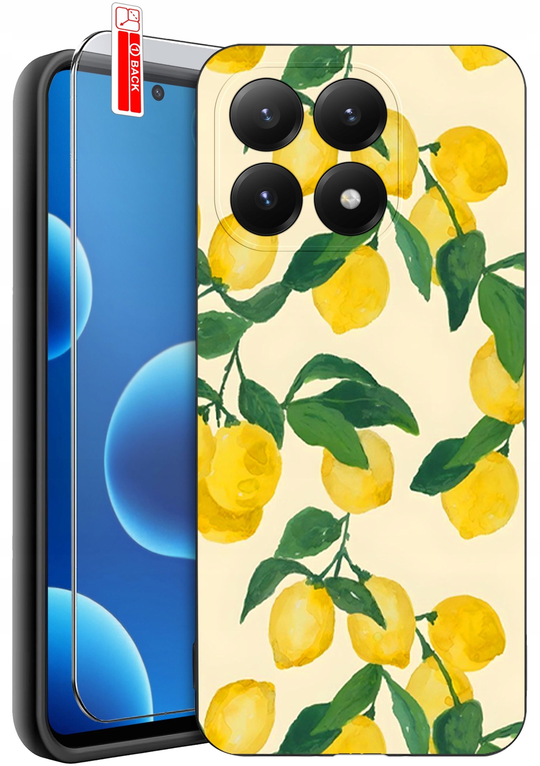 krainaGSM ETUI do Xiaomi 15T 5G Owoce truskawki arbuz wiśnie awokado + SZKŁO 9H