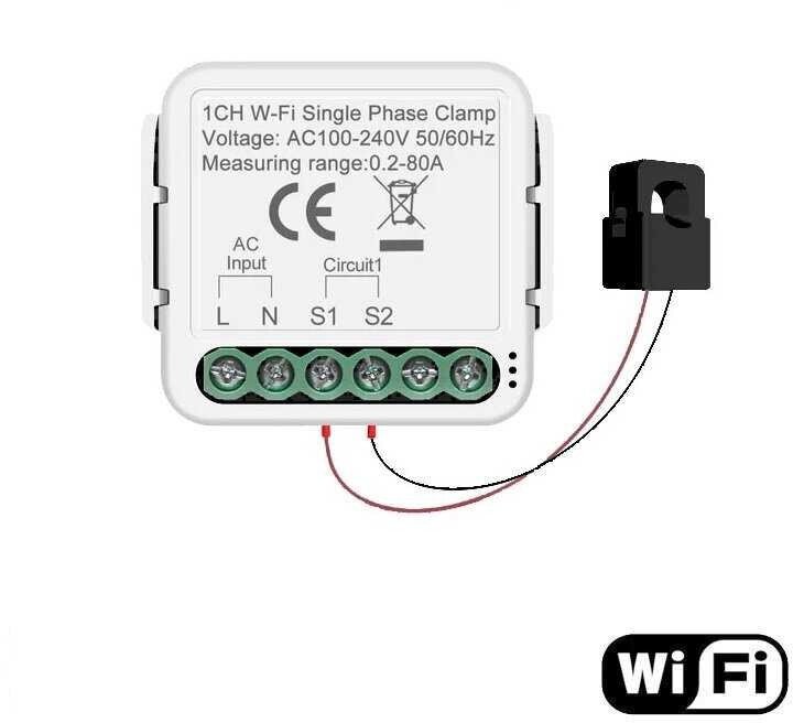Energijos matavimo modulis Feelspot FS-PMM01W WiFi, Tuya