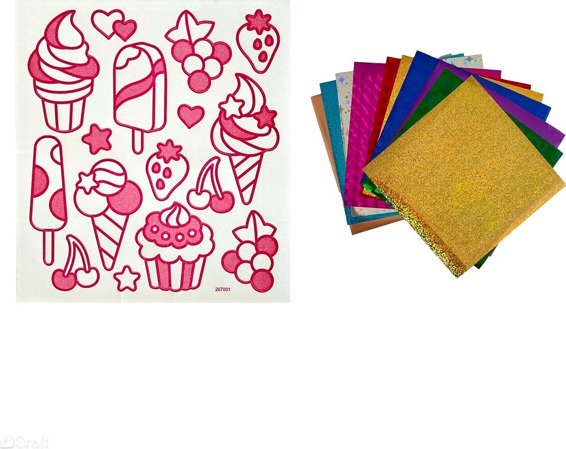 BREWIS Naklejki z pianki lody 16szt